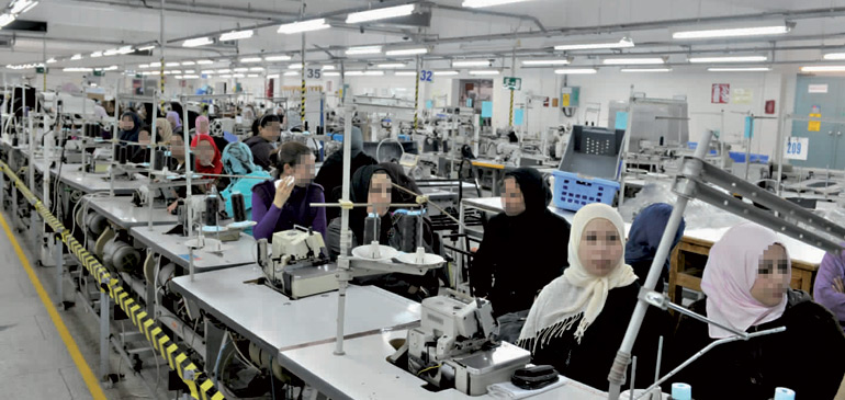 Usine textile et exportation